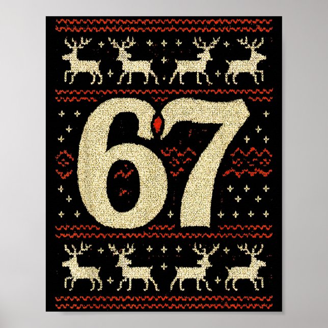Affiche 67 Christmas Sweater Ugly 6 7 Meme Six Seven Mason (Devant)