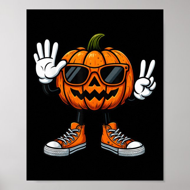 Affiche 67 Citrouille d'Halloween Drôle Brainrot Mème Enfa (Devant)