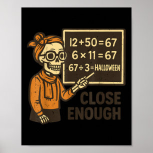 Affiche 67 Costume d'Halloween de professeur de mathématiq
