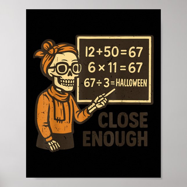 Affiche 67 Costume d'Halloween de professeur de mathématiq (Devant)