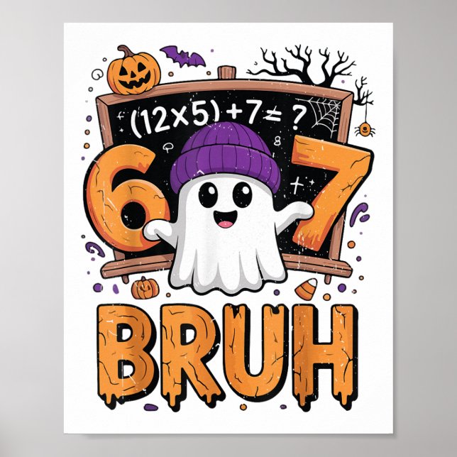 Affiche 67 Costume d'Halloween de professeur de mathématiq (Devant)