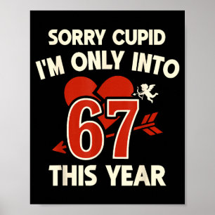 Affiche 67 Cupid Saint-Valentin Meme, Graphique drôle d'an