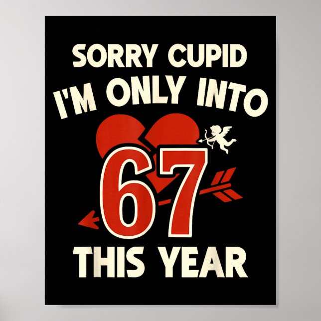 Affiche 67 Cupid Saint-Valentin Meme, Graphique drôle d'an (Devant)