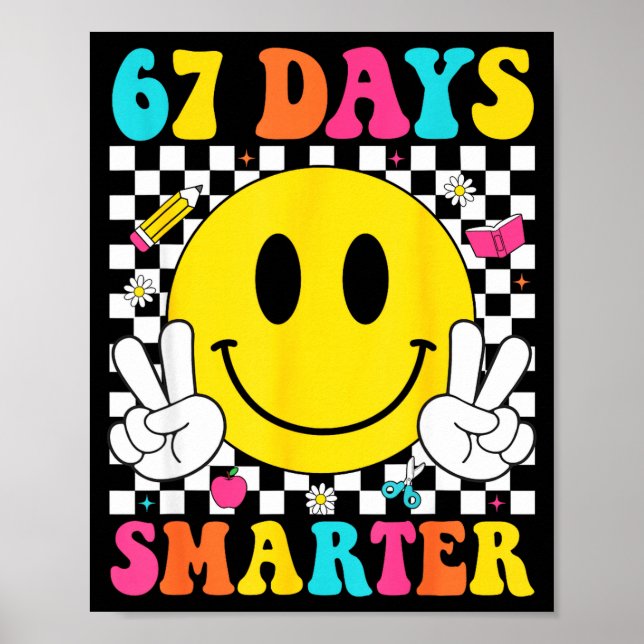 Affiche 67 Days Smarter Funny Six Seven 6 7 Meme Gen Alpha (Devant)