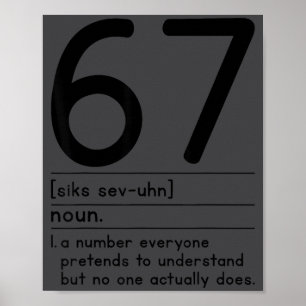 Affiche 67 Définition La Signification De 67 Mème Drôle Si