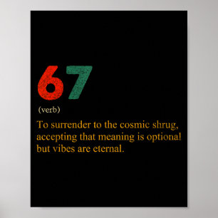 Affiche 67 Définition Mème Numéro 67 Est Le Nouveau 42 Six