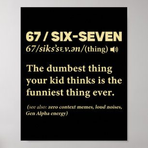 Affiche 67 Définition Signification Six Sept Professeur Mè