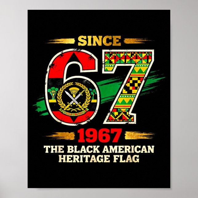 Affiche 67 Depuis 1967 Drapeau de la fierté du patrimoine  (Devant)