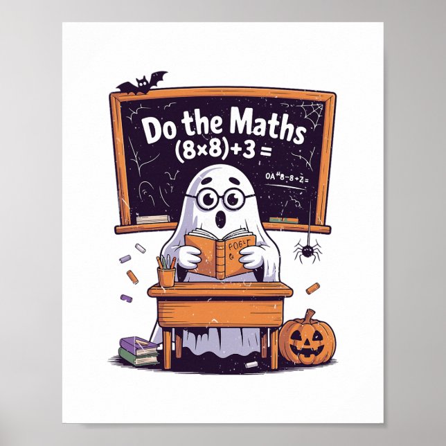 Affiche 67 Do The Math Ghost Teacher Halloween Costume Mat (Devant)