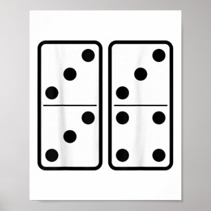 Affiche 67 Domino Six Seven Tuiles Mème Rétro Gamer Vintag