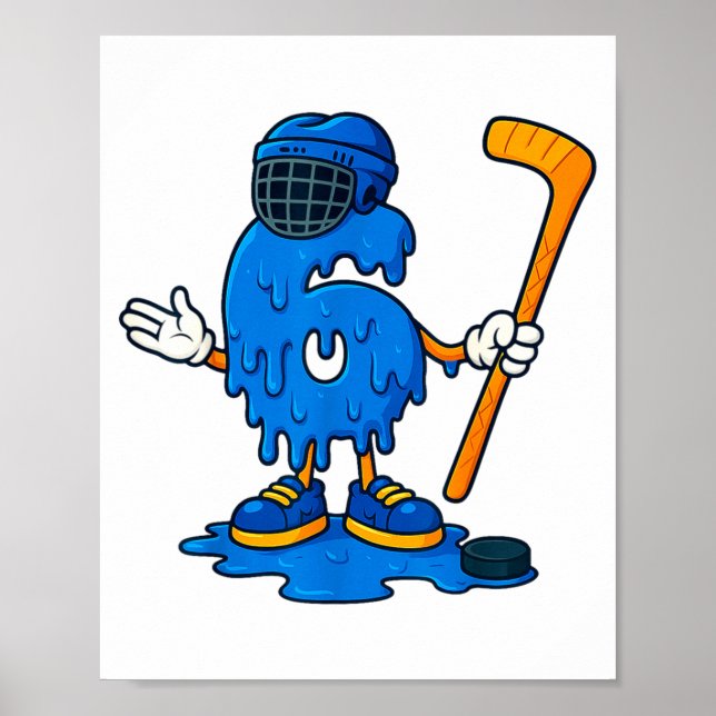 Affiche 67 Drip Ice Cream Hockey Player  (Devant)