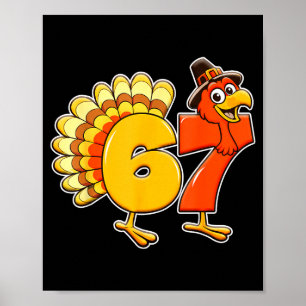 Affiche 67 drôle de dindon de Thanksgiving 67 dindon