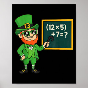 Affiche 67 drôle St Patricks Day professeur de mathématiqu
