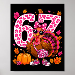 Affiche 67 drôles de dindes de Thanksgiving gloussent fill