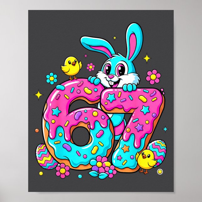 Affiche 67 drôles de mèmes de lapin de Pâques de la généra (Devant)