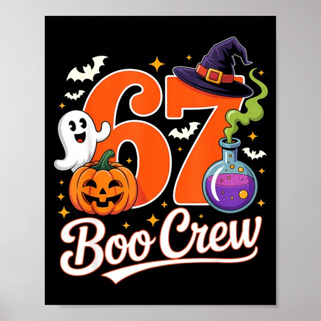 Affiche 67 équipage boo drôle halloween fantôme sorcière c (Devant)