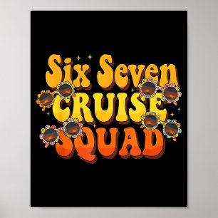Affiche 67 Équipe de croisière 2025 Enfants Groovy Croisiè