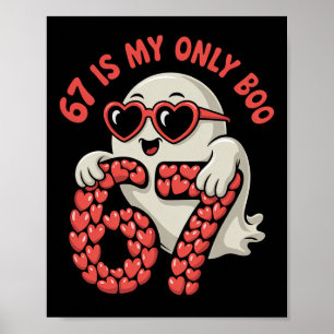 Affiche 67 est ma seule boo drôle valentine single 67 mème