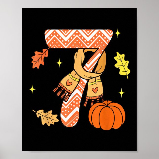 Affiche 67 Fall Autumn Pumpkin Meme Funny Six Seven  (Devant)