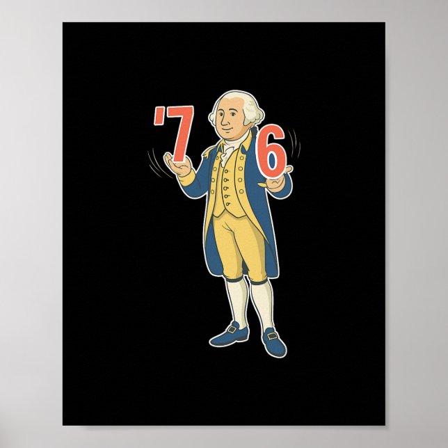 Affiche 67 Funny George Washington Mème Six Sept Gen Alph (Devant)