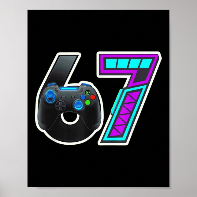 Affiche 67 Gamer Console Controller Design  (Devant)