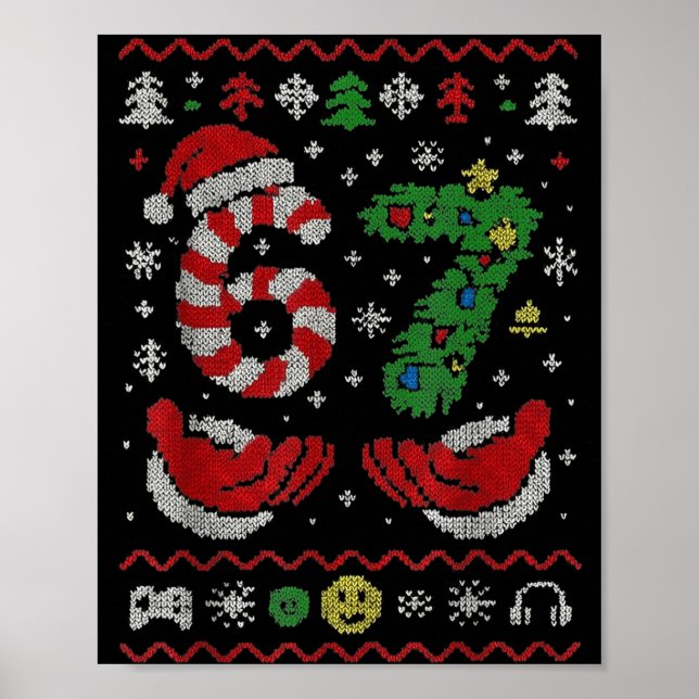 Affiche 67 Gen Alpha Meme Ugly Christmas 6 7 Family Matchi (Devant)