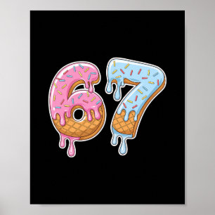 Affiche 67 Glace 67 Mème Drôle Six Sept Gen Alpha Hommes