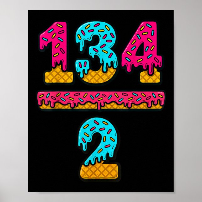 Affiche 67 Glace Dégoulinante Mème Division Prof de Maths  (Devant)