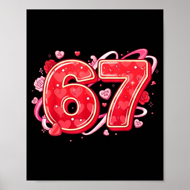 Affiche 67 Glace Dégoulinante Mème Drôle Six Sept Saint Va (Devant)