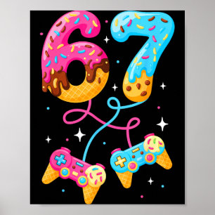 Affiche 67 Glace Dégoulinante Mème Joueur Six Sept Gen Alp