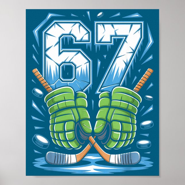 Affiche 67 Glace Dégoulinante Mème Six Sept Argot Gen Alph (Devant)