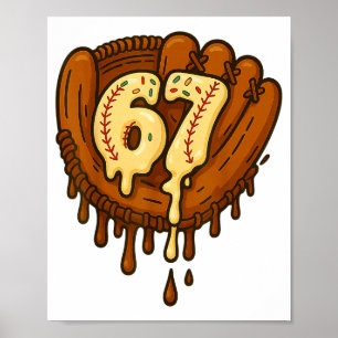 Affiche 67 Glace Goutte Drôle Six Sept Baseball
