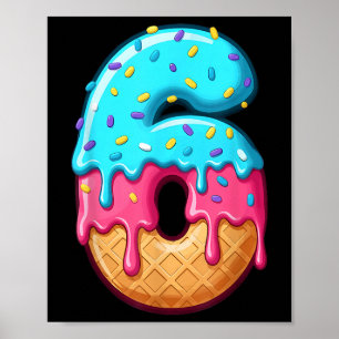 Affiche 67 Glace qui dégouline Mème Drôle 6 7 Déguisement 