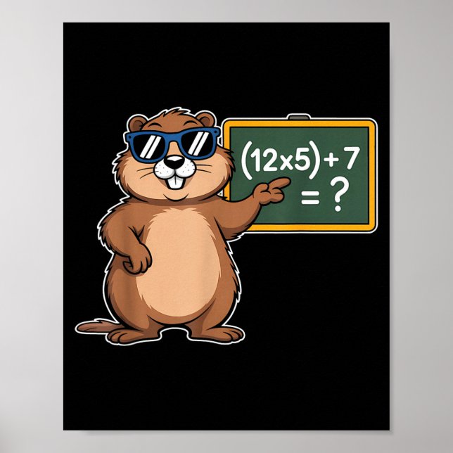 Affiche 67 Groundhog Day 6-7 Meme Math Teacher Six Seven K (Devant)