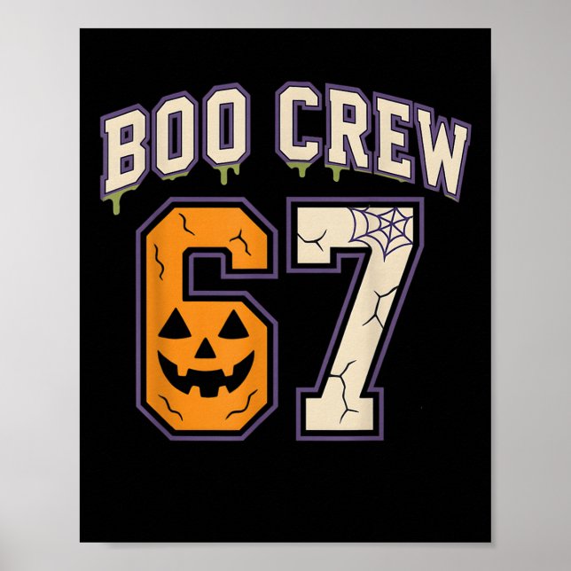 Affiche 67 Halloween Boo Crew Srts Maillot Brainrot Meme S (Devant)