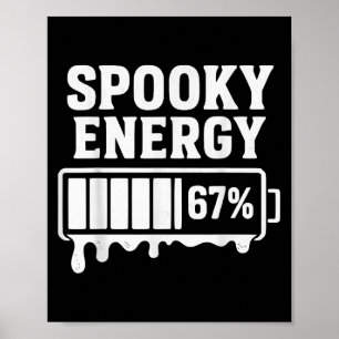 Affiche 67 Halloween Énergie Surnaturelle Brainrot Mème Si