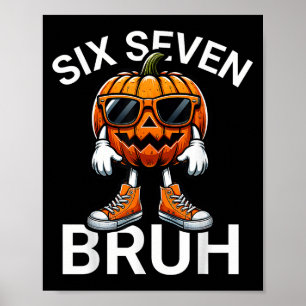 Affiche 67 Halloween Funny Six Sept Mème Citrouille de la