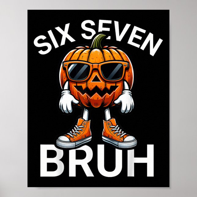 Affiche 67 Halloween Funny Six Sept Mème Citrouille de la  (Devant)