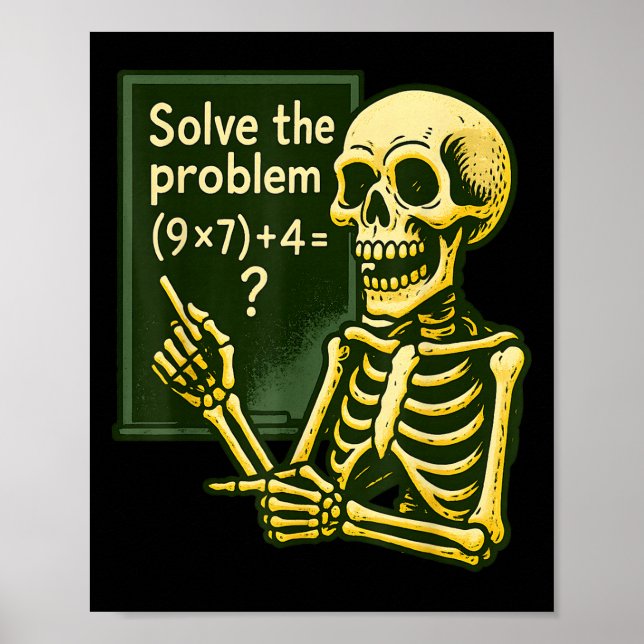 Affiche 67 Halloween Math Drôle Six Sept Mème Brainrot Squ (Devant)