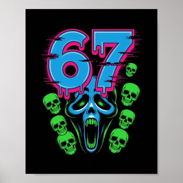 Affiche 67 Halloween Scp Horreur Visage Épouvantable Chemi (Devant)