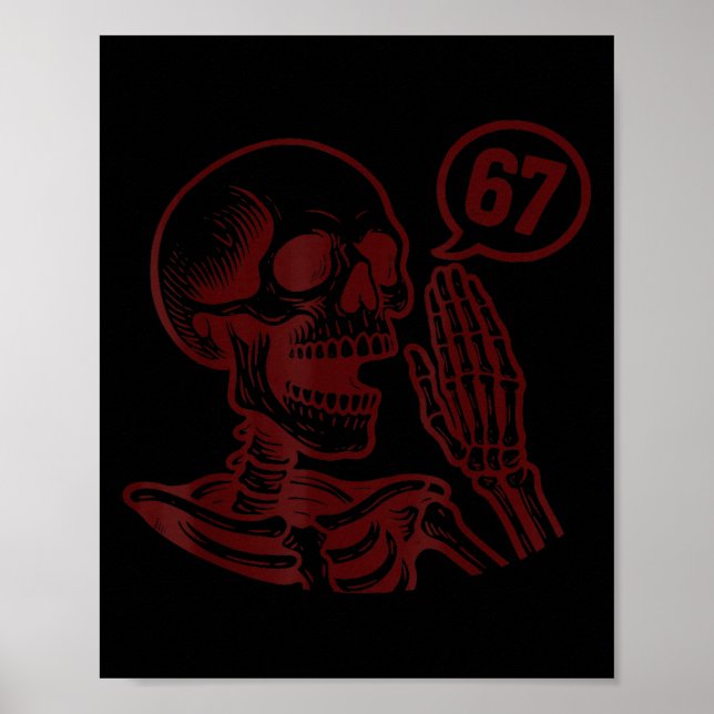 Affiche 67 Halloween squelette Six Sept Mème Pourriture cé (Devant)