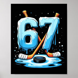 Affiche 67 Hockey Crème Glacée Drip Slang Gen Alpha Garçon