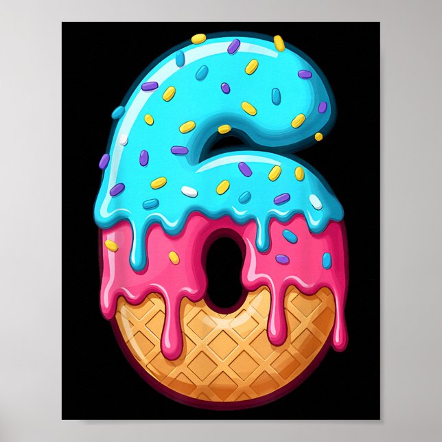 Affiche 67 Ice Cream Drip Meme Funny 6 7 Halloween Costume (Devant)