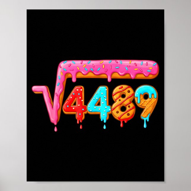 Affiche 67 Ice Cream Drip Meme Math Teacher School Square  (Devant)