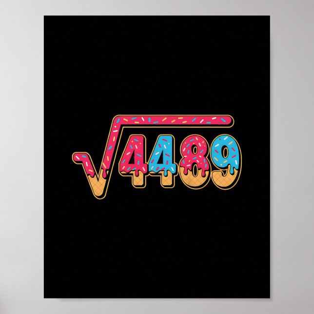 Affiche 67 Ice Cream Drip Meme Math Teacher School Square  (Devant)