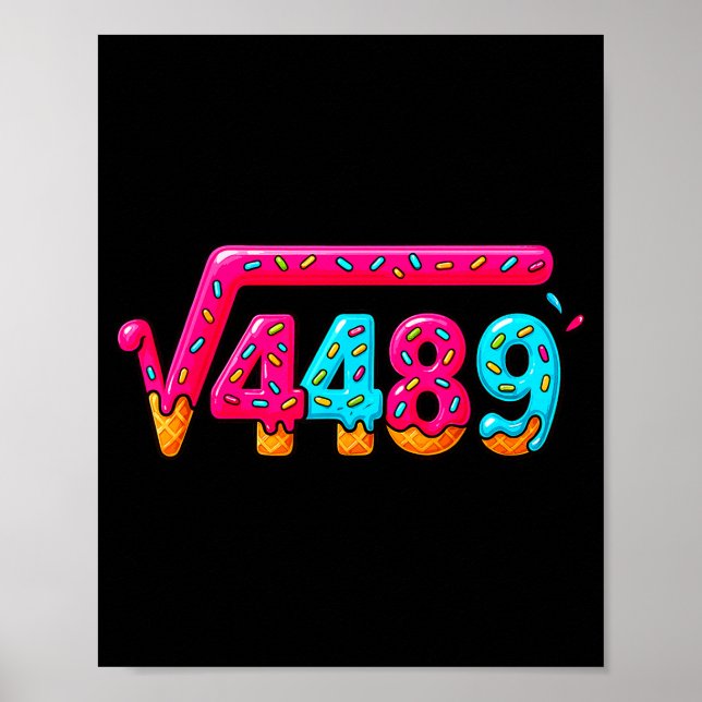 Affiche 67 Ice Cream Drip Meme Square Root 4489 Slang Math (Devant)