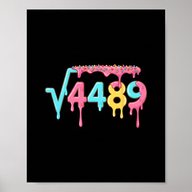 Affiche 67 Ice Cream Drip Meme Square Root 4489 Slang Math (Devant)