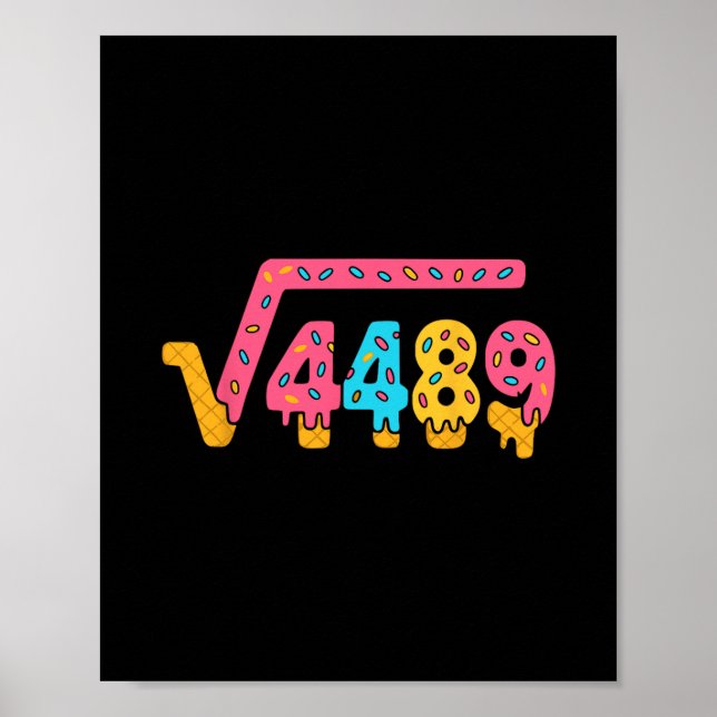 Affiche 67 Ice Cream Meme Square Root 4489 Slang Math Teac (Devant)