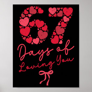 Affiche 67 Jours À T'aimer Couple De La Saint-Valentin Coq