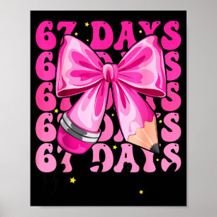 Affiche 67 Jours D'école Coquette Bow Six Sept Mème Tasse